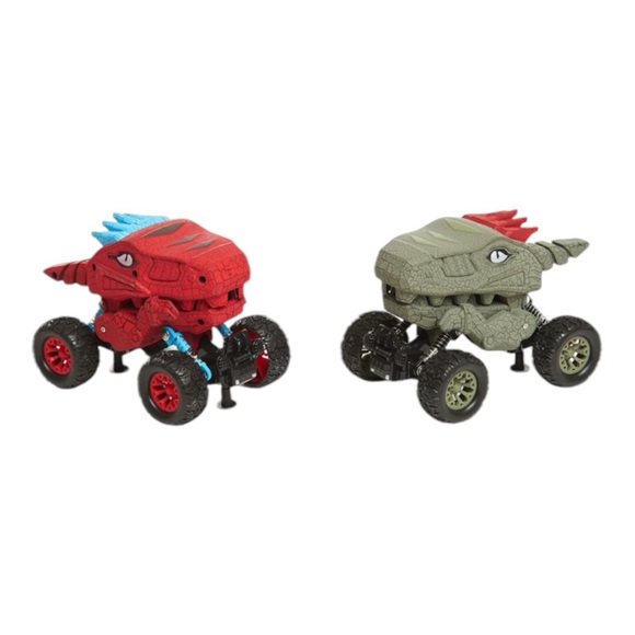 Dinosaur Monster Truck Toy Cars - Dino 4 Wheel Cars for Toddlers - Picture 3 of 11